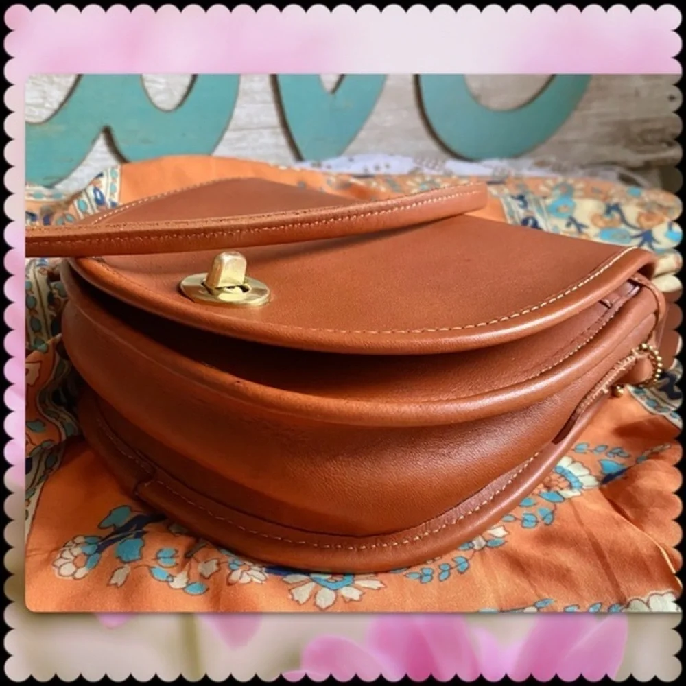 VINTAGE COACH BRITISH TAN LEATHER CROSSBODY MINI BAG 9825 - Picture 11 of 17